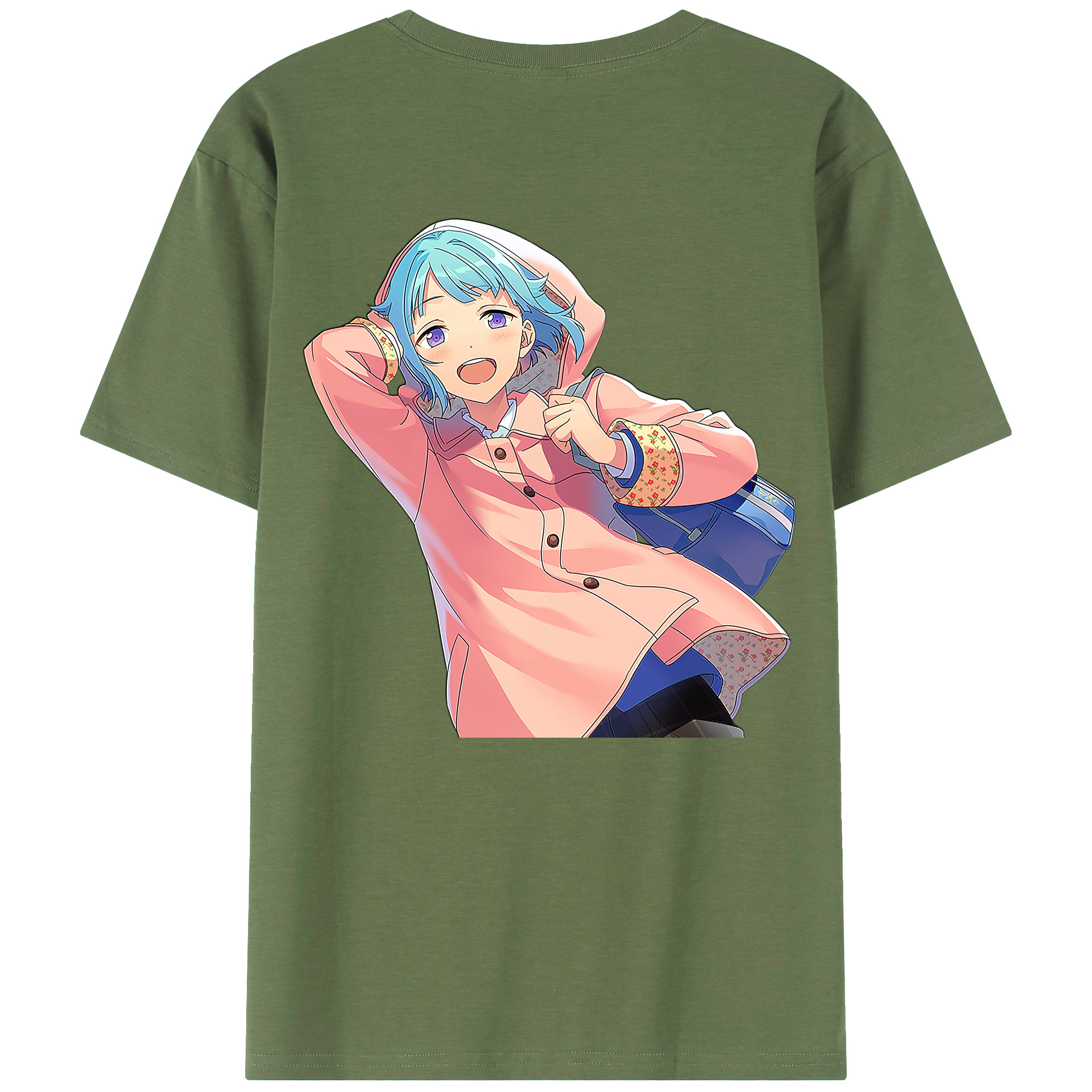 （画像用） あんさんぶるスターズ! Ensemble Stars 綿100％ メンズ半袖Tシャツ（バックプリント） 通気性